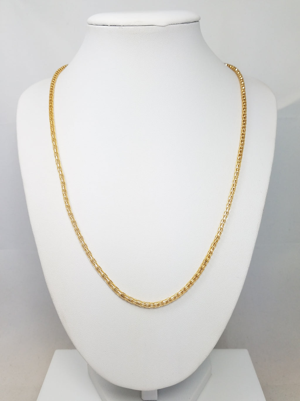 Shimmering 20" 14k Yellow Gold Fancy Link Chain Necklace