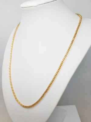 Shimmering 20" 14k Yellow Gold Fancy Link Chain Necklace