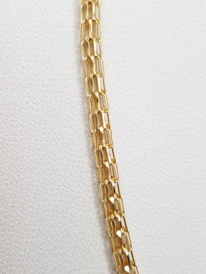 Shimmering 20" 14k Yellow Gold Fancy Link Chain Necklace