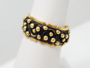 Quaint 14k Yellow Gold New Old Stock 1950's Band