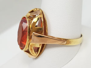 Elegant Hand-Made Lab Sapphire 14K Ring