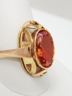 Elegant Hand-Made Lab Sapphire 14K Ring