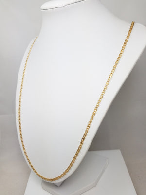 Eye Catching 29.5" 14k Yellow Gold Fancy Mariner Link Chain Necklace