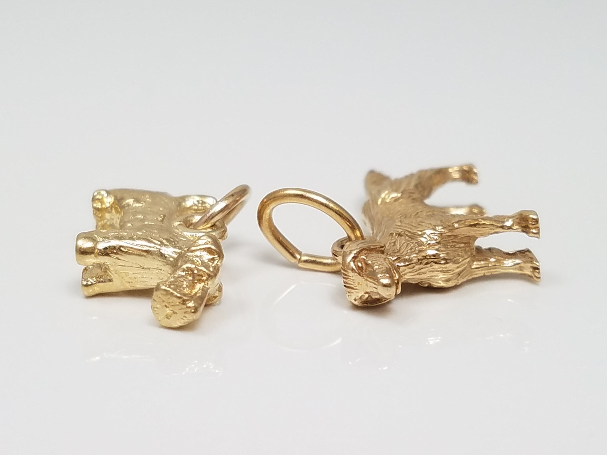 Two Cute 9k & 10k Solid Yellow Gold Dog Charm/Pendant