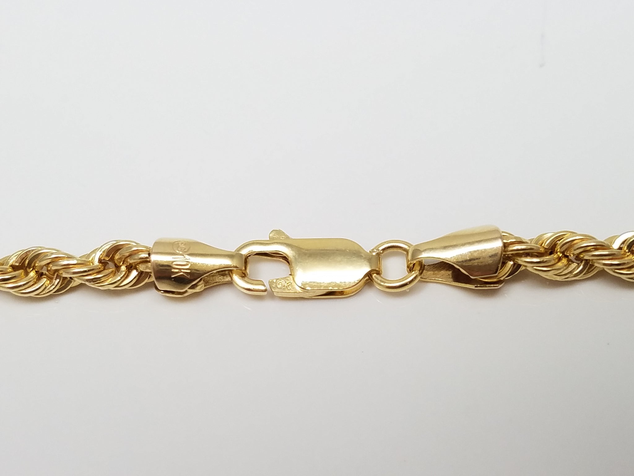 Sporty 26.5" 10k Yellow Gold Hollow Rope Chain Necklace