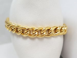 Magnificent 7.5" Hollow 14k Yellow Gold Curb Link Bracelet