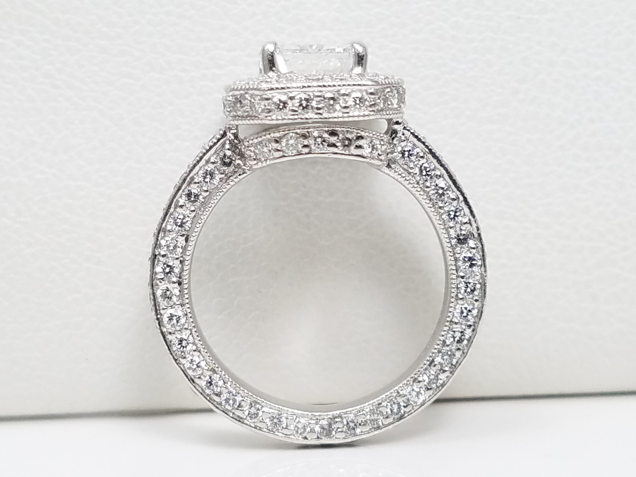 Extravagant Platinum GIA Certified Natural Diamond Engagement Ring