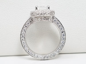 Extravagant Platinum GIA Certified Natural Diamond Engagement Ring