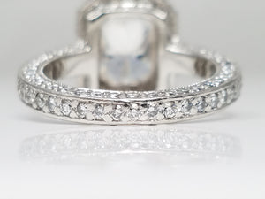 Extravagant Platinum GIA Certified Natural Diamond Engagement Ring