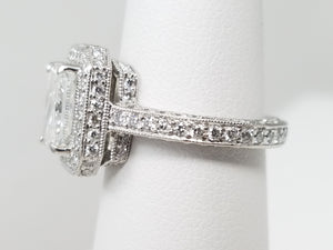 Extravagant Platinum GIA Certified Natural Diamond Engagement Ring