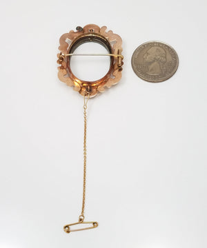 Victorian Era 8k Gold Brooch Pin Rotating Mount