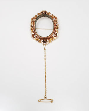 Victorian Era 8k Gold Brooch Pin Rotating Mount