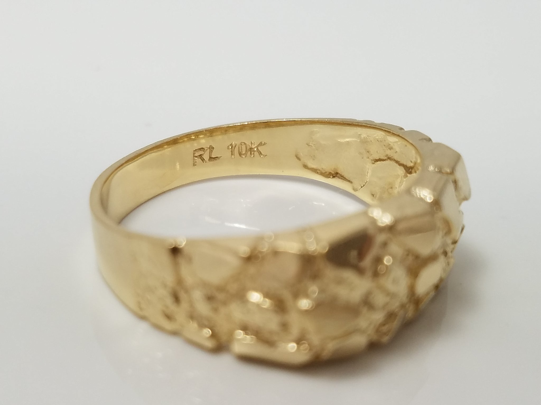 Classic 10k Yellow Gold Nugget Ring
