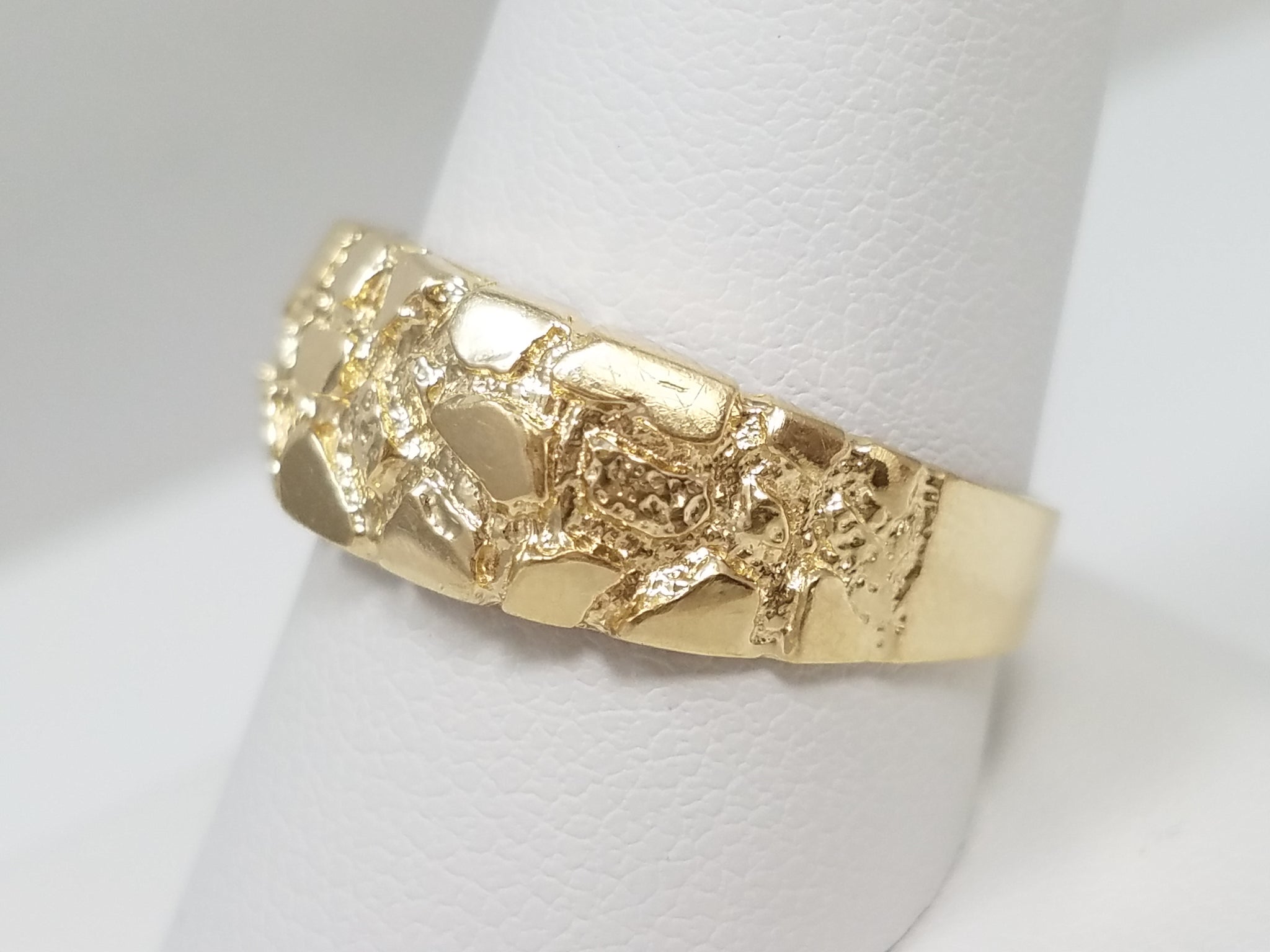 Classic 10k Yellow Gold Nugget Ring