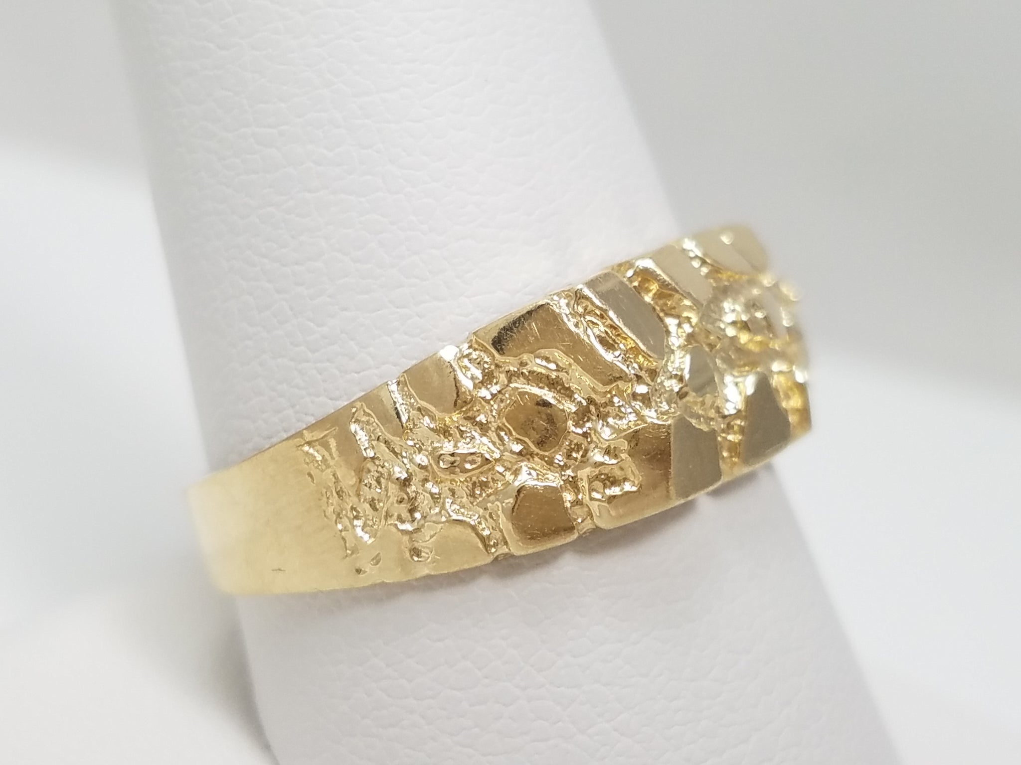 Classic 10k Yellow Gold Nugget Ring