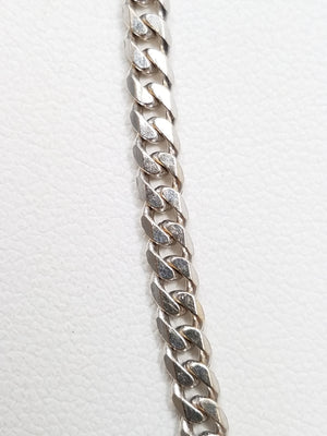 14k White Gold Curb Link 18" Chain Necklace