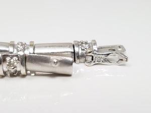 Glamorous 3/4ctw Natural Diamond 14k White Gold Bracelet