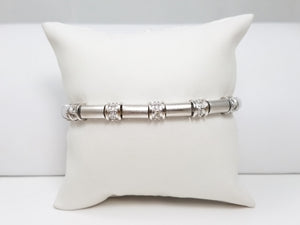 Glamorous 3/4ctw Natural Diamond 14k White Gold Bracelet