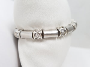 Glamorous 3/4ctw Natural Diamond 14k White Gold Bracelet