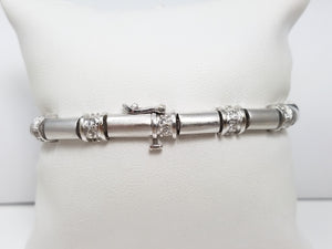 Glamorous 3/4ctw Natural Diamond 14k White Gold Bracelet