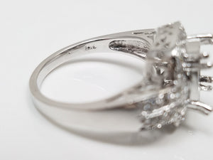 Stunning 14k White Gold Natural Diamond Ring Mount