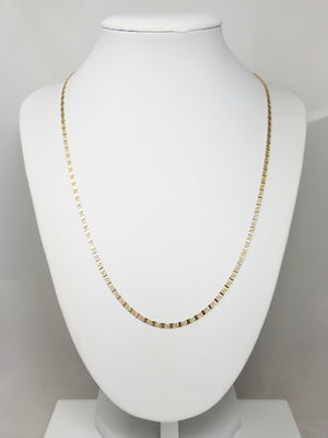 Glowing Fancy Link 14k Two Tone Gold 20" Necklace