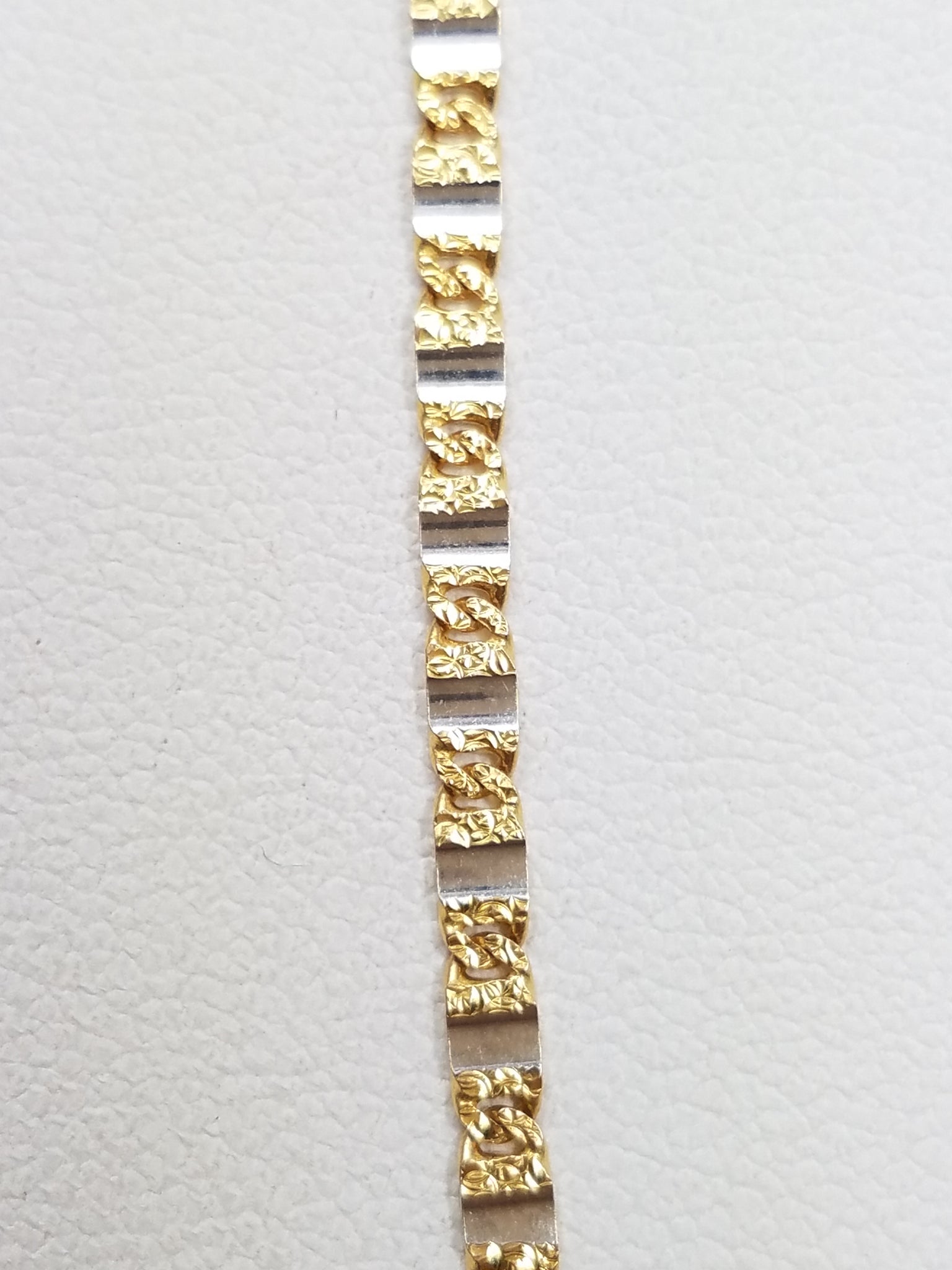 Glowing Fancy Link 14k Two Tone Gold 20" Necklace