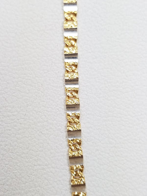 Glowing Fancy Link 14k Two Tone Gold 20" Necklace