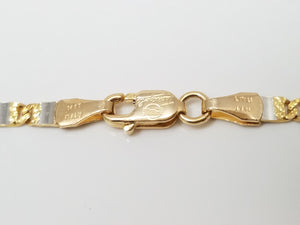 Glowing Fancy Link 14k Two Tone Gold 20" Necklace