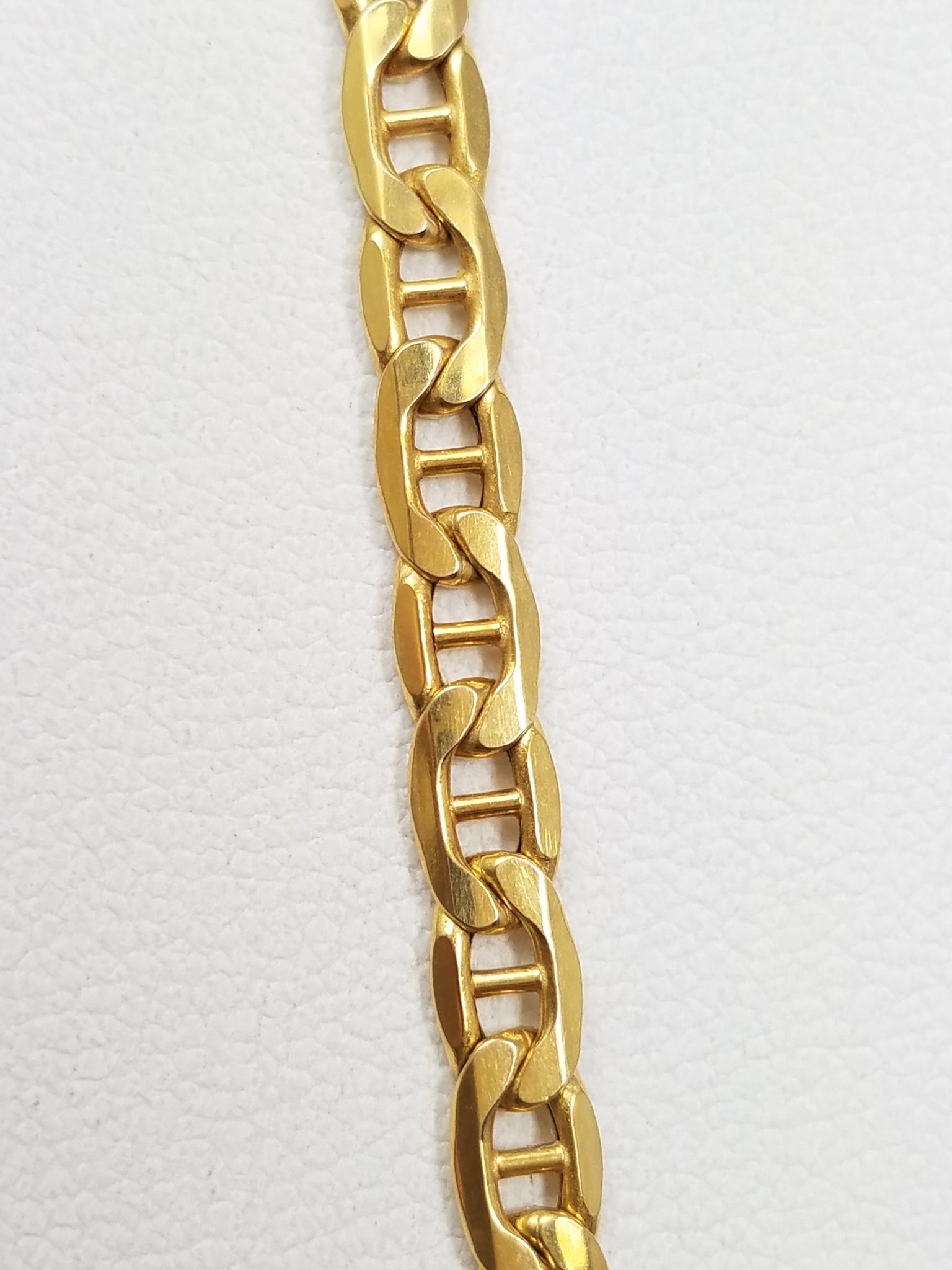 Swanky 22" Hollow 14k Yellow Gold Mariner Link Chain Necklace