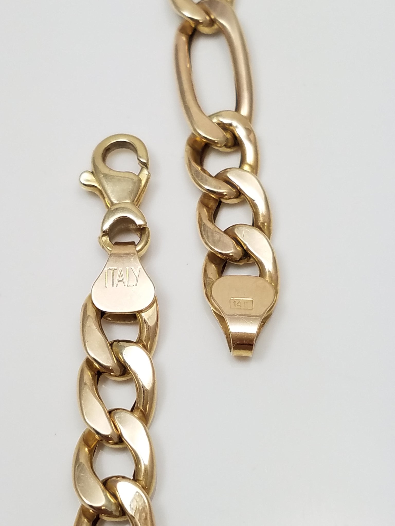 Marvelous 14k Yellow Gold 20.5" Hollow Figaro Link Chain