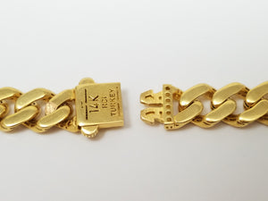 Remarkable 22" 14k Yellow Gold Hollow Curb Link Chain Necklace