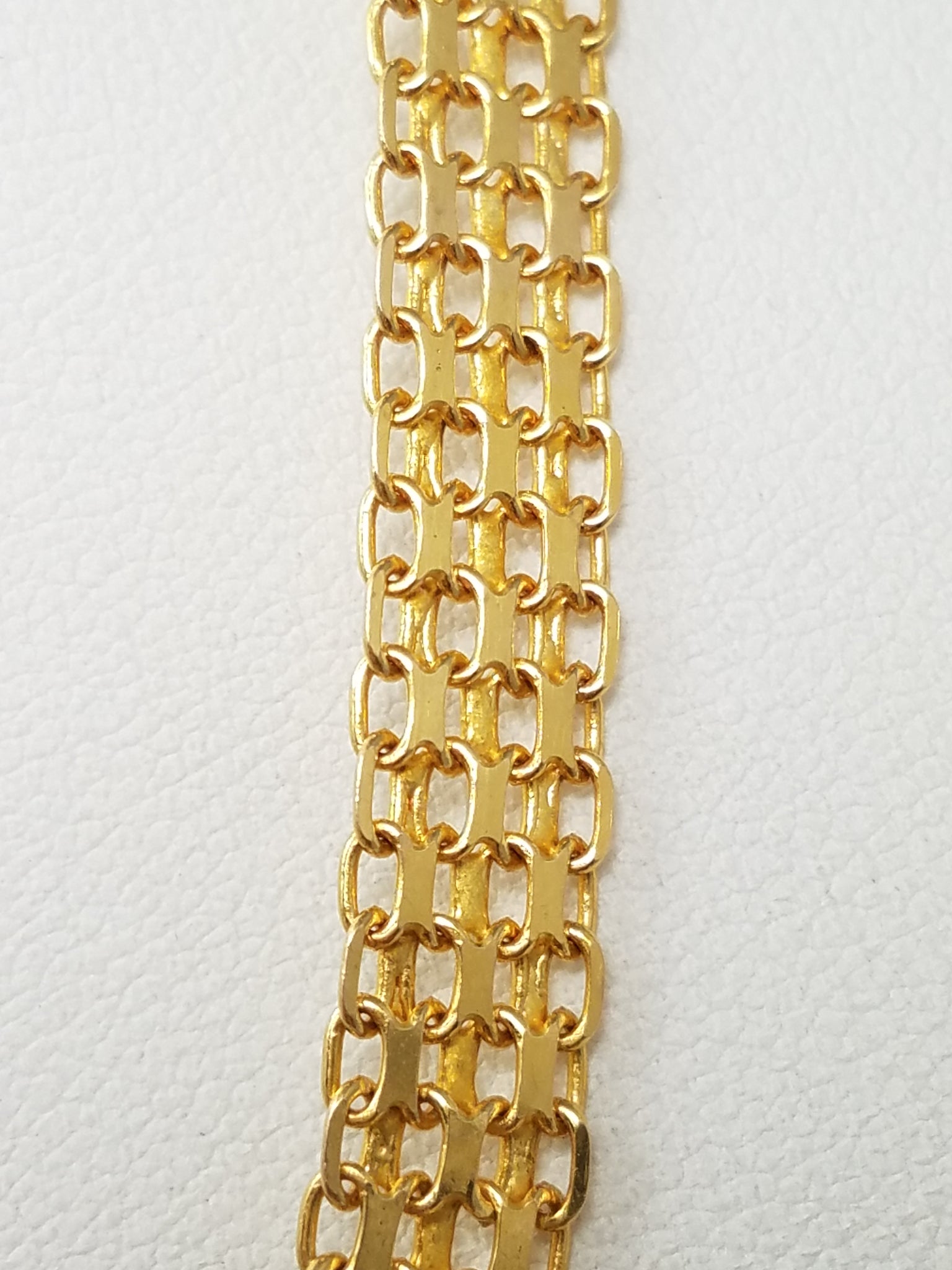 Finest 14k Yellow Gold Solid Bismark Link 20" Necklace