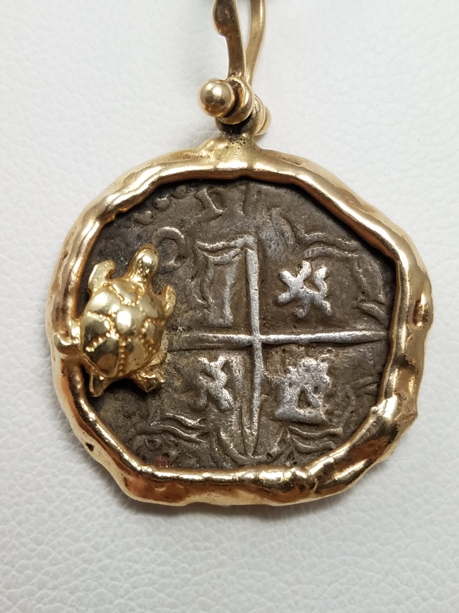 $625 Retail Authentic 14k Yellow Gold Silver Atocha Replica Pendant