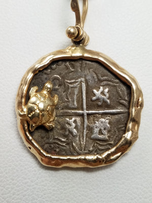 $625 Retail Authentic 14k Yellow Gold Silver Atocha Replica Pendant