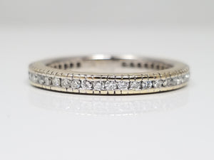Brilliant 18k White Gold .38ctw Natural Diamond Eternity Ring Band