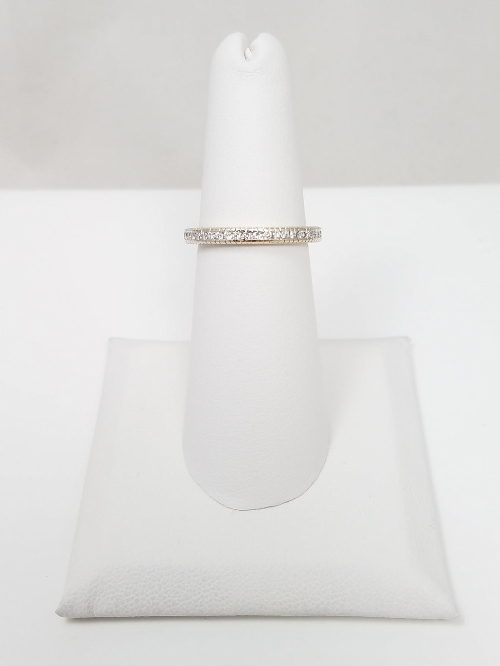 Brilliant 18k White Gold .38ctw Natural Diamond Eternity Ring Band