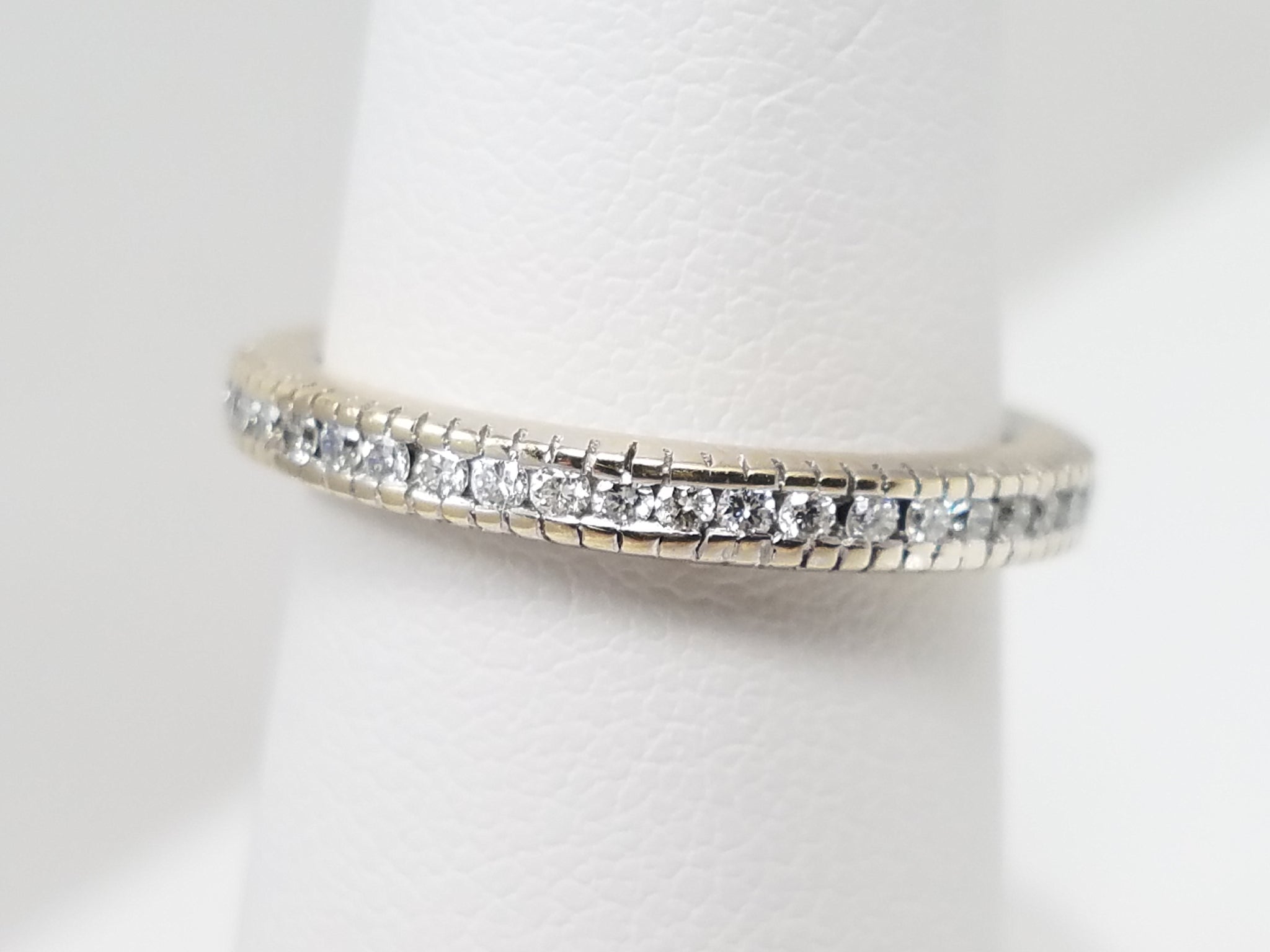 Brilliant 18k White Gold .38ctw Natural Diamond Eternity Ring Band
