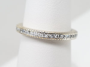Brilliant 18k White Gold .38ctw Natural Diamond Eternity Ring Band