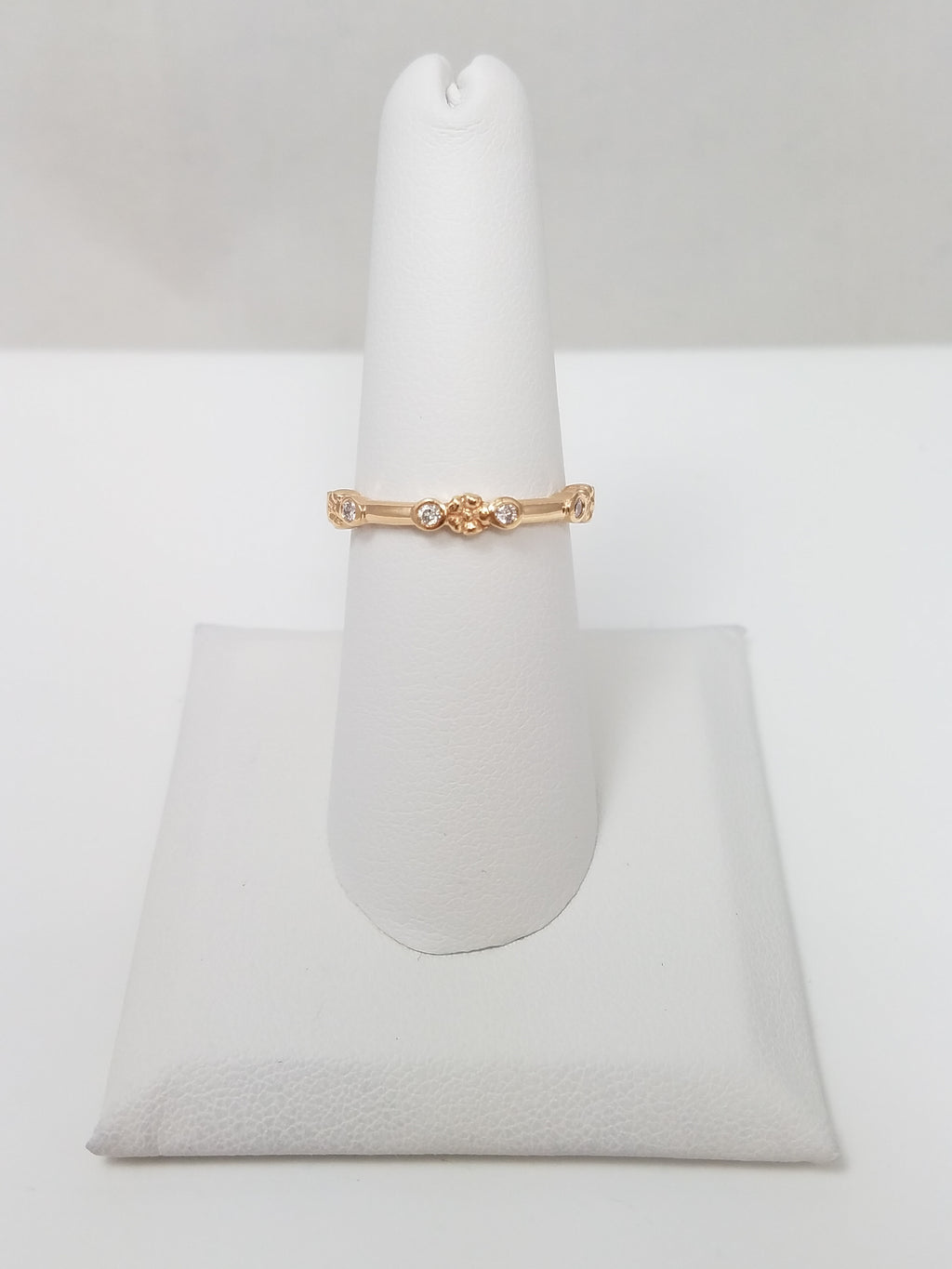 Enchanting 18k Rose Gold Natural Diamond Eternity Ring Band