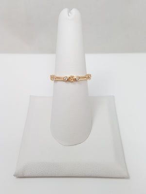 Enchanting 18k Rose Gold Natural Diamond Eternity Ring Band