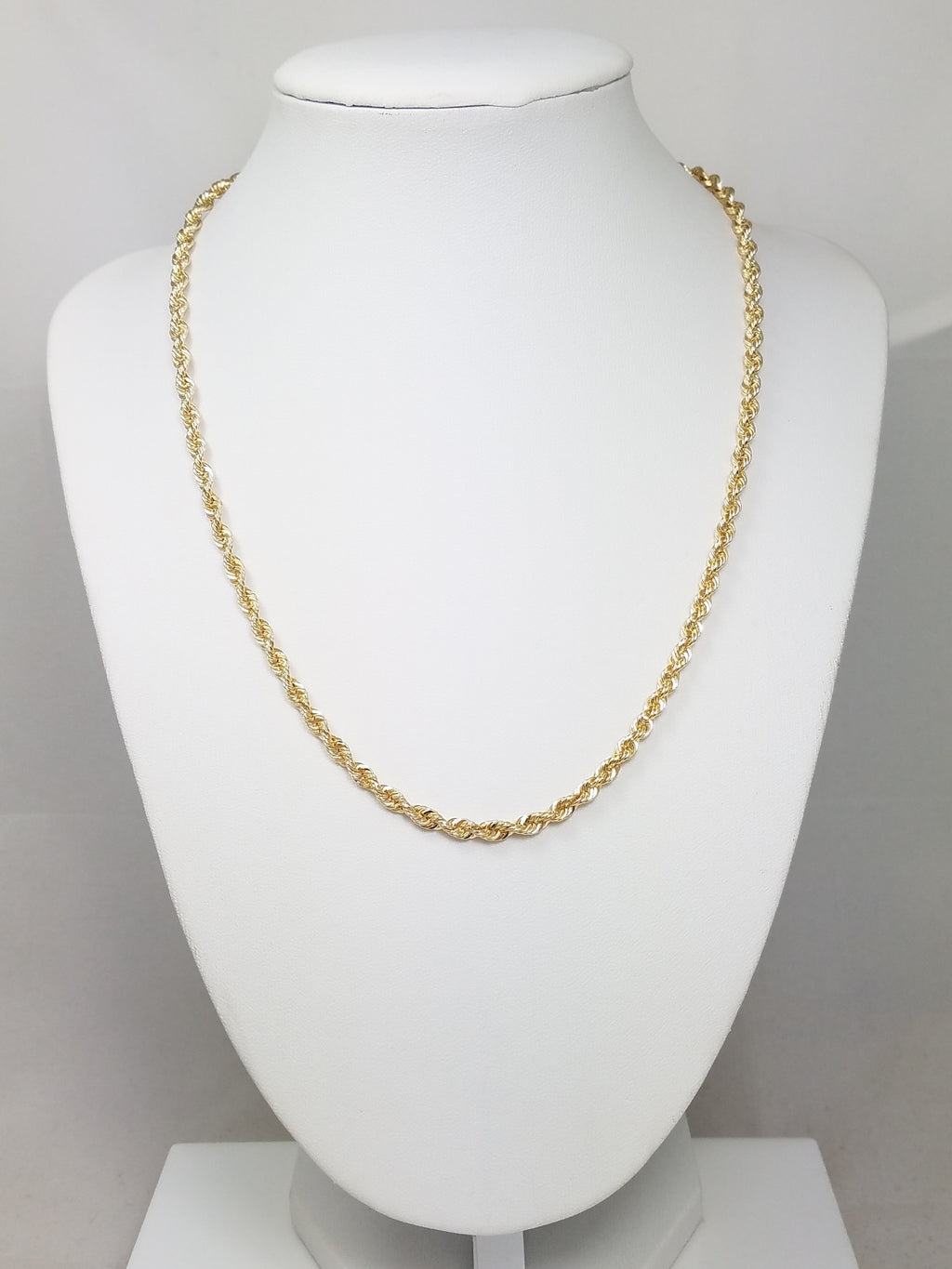 New! Amazing 18" Hollow 14k Yellow Gold Rope Chain Necklace