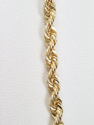 New! Amazing 18" Hollow 14k Yellow Gold Rope Chain Necklace