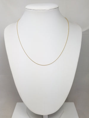 Cute 16" 14k Yellow Gold Microbead Chain Necklace