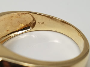 Flashy .50ctw Natural Diamond 14k Yellow Gold Men's Ring