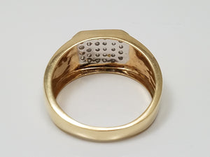 Flashy .50ctw Natural Diamond 14k Yellow Gold Men's Ring