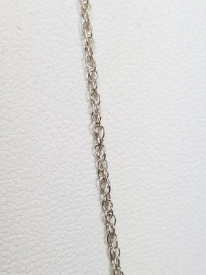 Sporty 16" 14k White Gold Pendant Chain Necklace