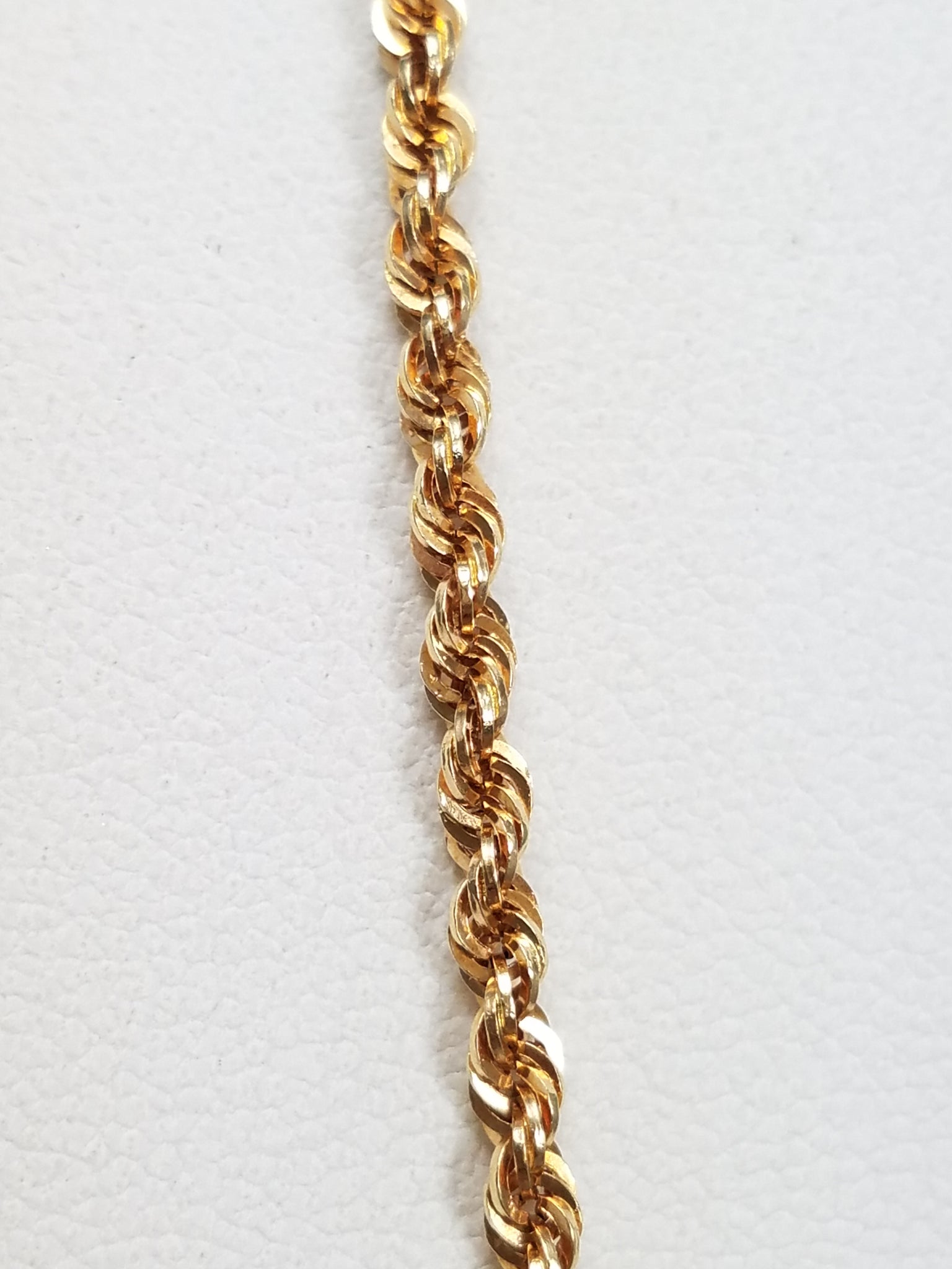 New! Sparkling 18" 14k Yellow Gold Hollow Rope Chain Necklace