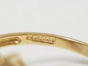 Opulent 14k Yellow Gold Synthetic Gemstone Cluster Ring