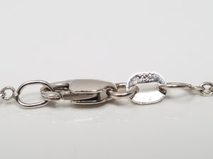 Simple 16" Solid 14k White Gold Cable Link Chain Necklace